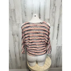 Anthropologie Postmark Malu Striped Sweater medium Multi color space dye thumbnail 4