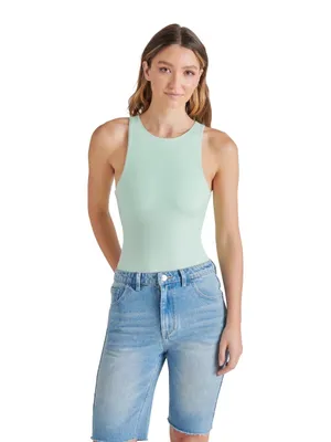 Steve Madden Nico Mint High Neck Stretch Bodysuit NWT Size Small thumbnail 2