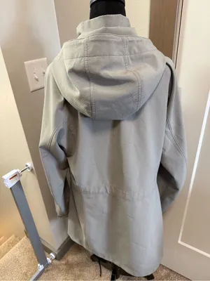 Patagonia Women’s Adze‎ Parka Grey Softshell Windblock Water Resistant Long L thumbnail 5