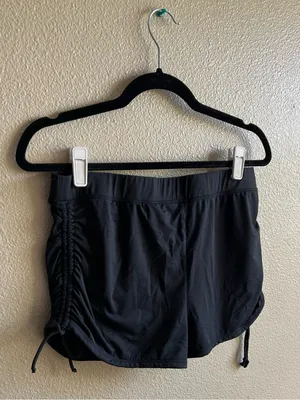 Carve Designs Black Athletic Swim Shorts with Side Ruched Ties thumbnail 4