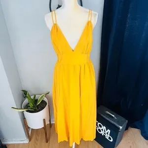 BB DAKOTA BY STEVE MADDEN Challi Midi Dress, Summer, Yellow, Medium (6-8),‎ NWT thumbnail 3