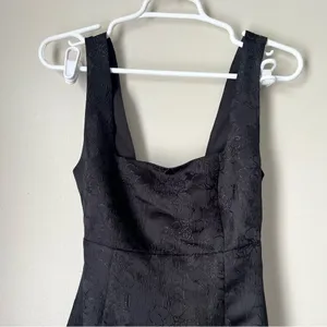 Lulu’s Women’s Black Floral Square Neck Open Back Mini Dress Size Small New thumbnail 2