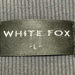 White Fox Women's Dark Gray Ribbed Knit Full Zip Long Sleeve Crop Top Size L thumbnail 4