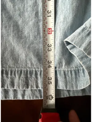 GAP Denim Light Blue Long Sleeve Shirt Dress Size M thumbnail 9