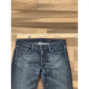 7 For All Mankind The Kate Straight‑Leg Jeans Size Dark Wash Made in USA thumbnail 3