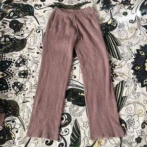 Alo Yoga Domain Rib Knit Sweatpant Gravel S thumbnail 5