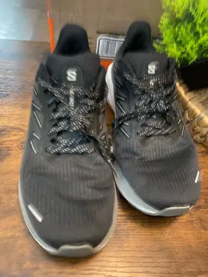 SALOMON MEN'S AERO BLAZE 2 ROAD RUNNING SHOES - BLACK/SHARKSKIN Size 11 thumbnail 2