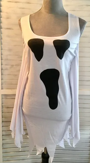 Halloween Ghost Costume , M/L 👻 White Size M thumbnail 1