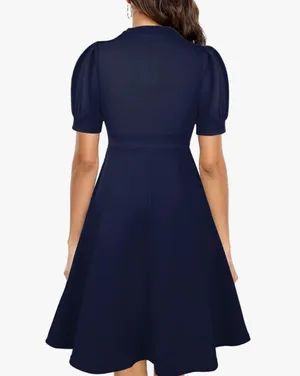 Mokayee Professional Fit & Flare Dress, Large thumbnail 2
