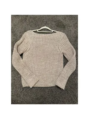 Brave Soul Chunky Knit Sweater Beige Women's Small thumbnail 5