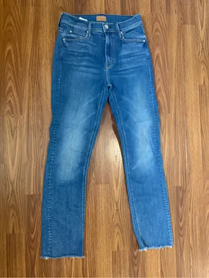 Mother Jeans Mid Rise Dazzler Ankle Fray Birds of Paradise 25 thumbnail 2