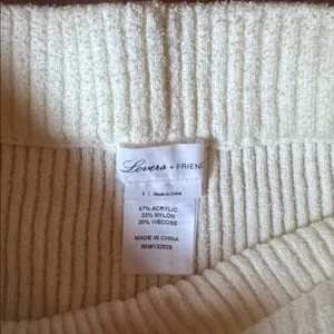 Lovers + Friends Cream Ribbed Casual Pants thumbnail 2