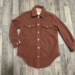 Aritzia Wilfred Free The Ganna Boiled Merino Wool Shirt Jacket Shacket S thumbnail 3