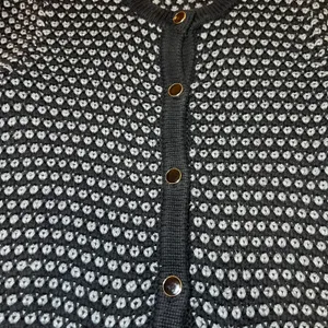 Banana‎ Republic Womens Size Small Metallic Textured Knit Cardigan Sweater Black thumbnail 8