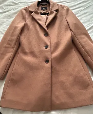 DKNY Women's Walker Wool Camel Coat Size Medium thumbnail 1