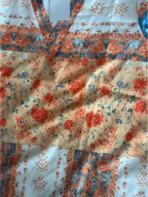 cd13Woman top shirt size medium new unused floral orange thumbnail 3