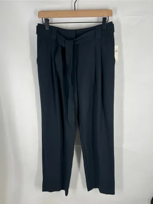 Anthropologie Navy Paperbag-Waist Tailored Trousers thumbnail 2
