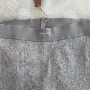 Skims Cotton Rib Boxer Light Heather Grey Size Small thumbnail 4