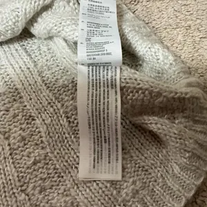 Hollister Fair Isle Knit‎ Sweater Mock Neck Cable Knit Cream Black XS thumbnail 5