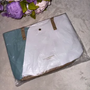 NEW Boutique White and Turquoise Shoulder Bag thumbnail 14