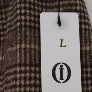 Cider Brown Plaid Wool Blend Mini Skirt L Glen Check A-Line thumbnail 3