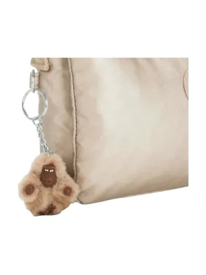 Kipling ✪ Eve Lightweight Crossbody Handbag Bag ✪ Monkey Keychain ✪ Metal Gold thumbnail 11