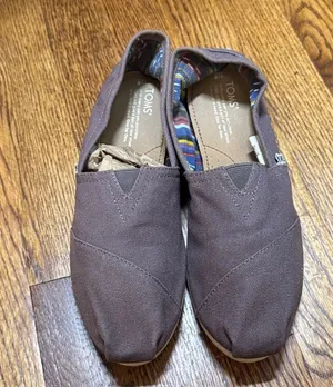 TOMS Gray Classic Canvas Slip-Ons thumbnail 1
