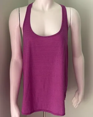 Lululemon scalloped racer back tank top pink thumbnail 1