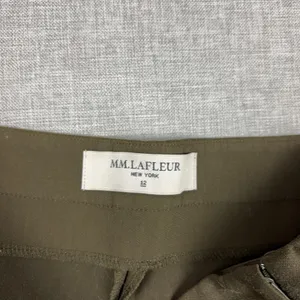 MM.LaFleur Pants Womens 12 Green Cropped Twill Stretch Dress Work Office thumbnail 6