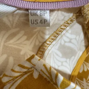 Boden Helena Chino Dress Womens 4P Mustard Yellow White Office Preppy Sleeveless thumbnail 4