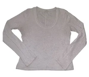 Z‎ Supply Ribbed Scoop Neck Top Womens XL Heather Grey Long Sleeve Minimalist thumbnail 1