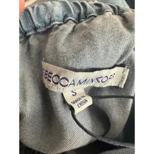 NEW Rebecca Minkoff One Shoulder Embroidered Blue Chambray Top Boho Summer thumbnail 7