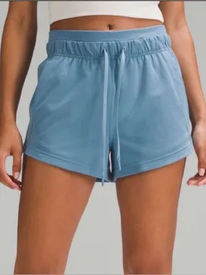 Lululemon Women’s Inner Glow High Rise Short 3” Utility Blue Size 6 thumbnail 1