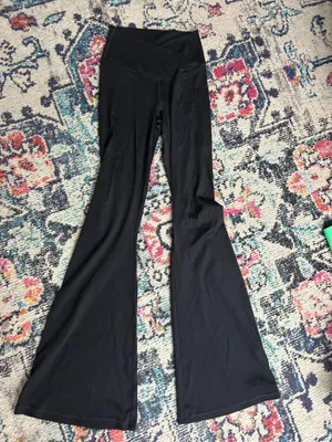 Aerie Leggings OFFLINE by High-Waisted Crossover Flare Black thumbnail 2