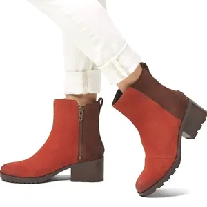 Sorel Cate Waterproof Suede Ankle‎ Booties Colorblock Lug Sole Womens Size 6 thumbnail 1