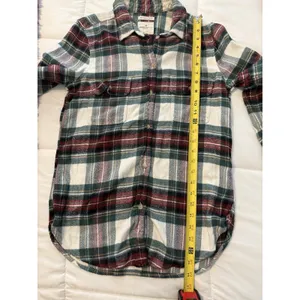 American Eagle Flannel Shirt Womens Medium M green red black Ahh Mazingly Soft thumbnail 7