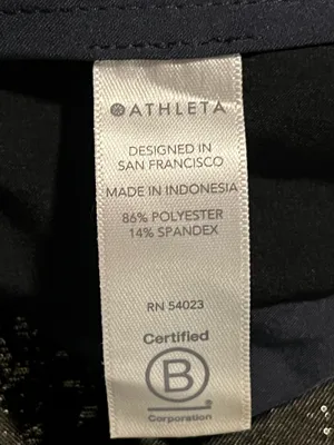 Womens sz10 Athleta Colorblocked Brooklyn Athletic Shorts-navy blue/black thumbnail 8