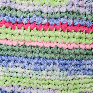 Handmade Colorful Woven Rag Rug Boho Handbag thumbnail 5