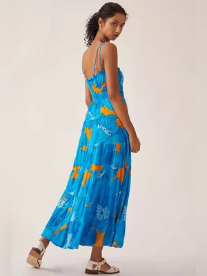 Anthropologie Hutch Flynn Smocked Printed Maxi Dress thumbnail 3