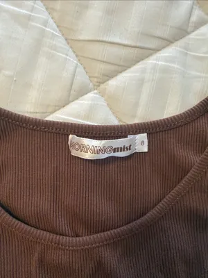 Morning Mist Brown Ribbed Midi Dress with cut out thumbnail 3