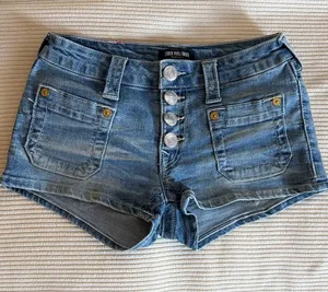 True Religion Women’s Low-Rise Denim Shorts – Size 24 thumbnail 1