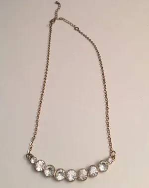 Forever 21 Gold&rhinestone 16" necklace w/ extender thumbnail 1