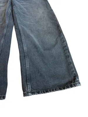 We The Free Washed Black Wide Leg Dropped Boyfriend Jeans Denim Size 28 Women's thumbnail 5
