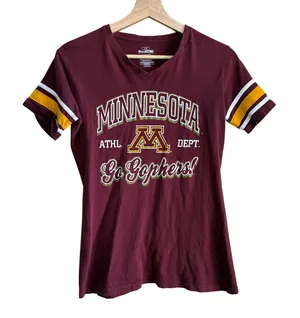 pro edge by knights university of minnesota burgundy go gophers shirt women's L thumbnail 1