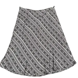 White House Black Market Silk Knee Length Swing Skirt Geometric Print‎ Size 6 thumbnail 1