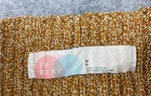 Free People Beach Freya Sweater Tee Shirt Top Orange Knit Pocket Small thumbnail 4