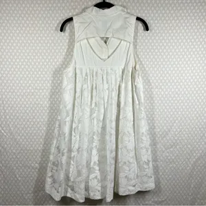 Anthropologie HD In Paris White Floral Lace Poplin Swing‎ Dress thumbnail 7