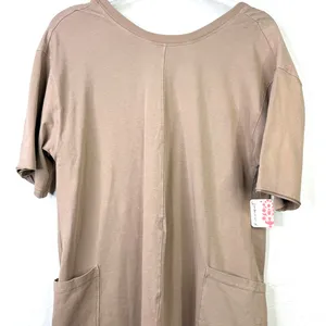 NEW Free People FP Movement Mocha Latte Hot Shot Tee Oversized Cotton Romper XS thumbnail 6