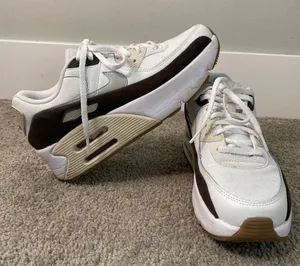 Title: Nike Air Max 90 Futura Platform Sneakers White Brown Women’s Size 8 thumbnail 1