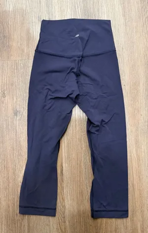 Lululemon align High Rise Cropped‎ Leggings Navy Blue Activewear Yoga Pants thumbnail 1